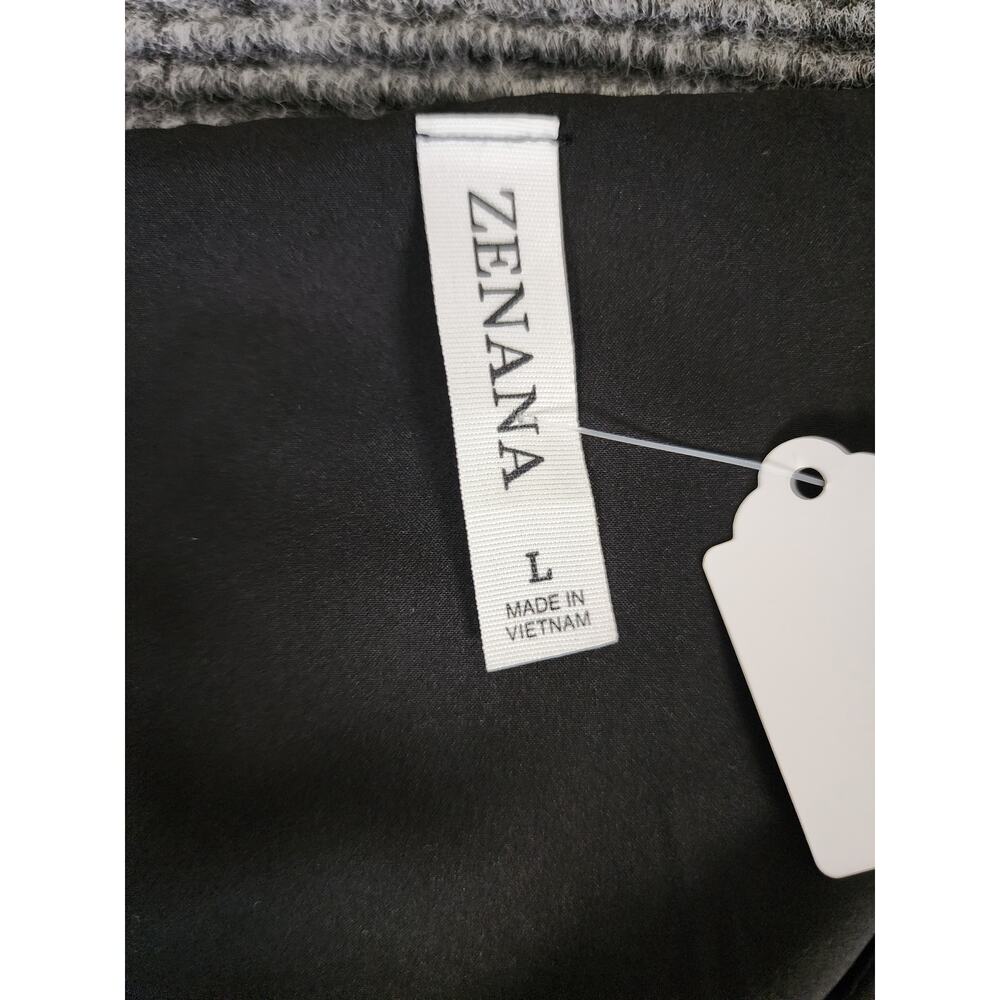 Zenana Womens Large Lot of 2 Short Sleeve Swiss Dot Blouse V-Neck Black Purple - Picture 10 of 10